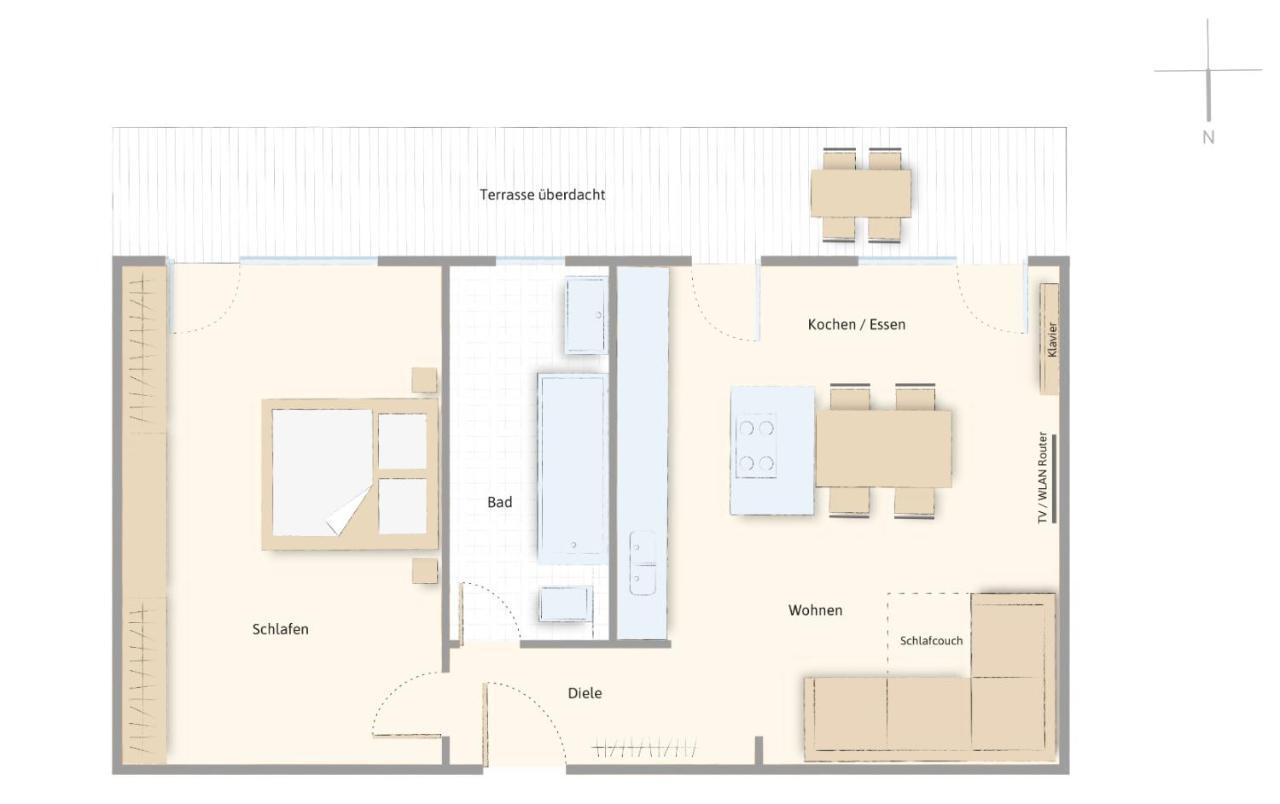 Moderne Ferienwohnung Nahe Swr Und Golfplatz Baden-Baden Exteriör bild